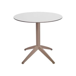 Стіл QUATRO FIX ø 80 TAUPE-WHITE